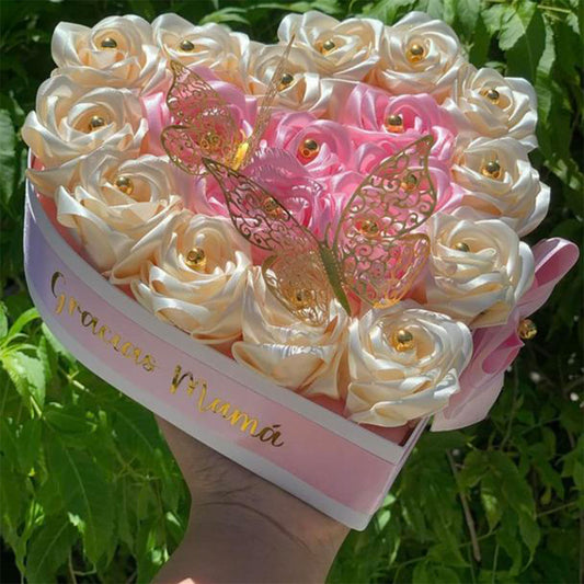 Divine Charm Ribbon Rose Arrangement