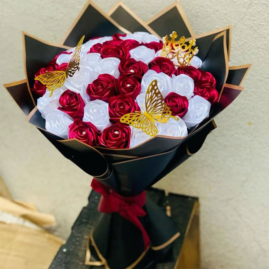 Majestic Elegance Ribbon Roses