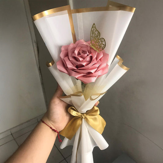 Golden Grace Ribbon Rose Arrangement
