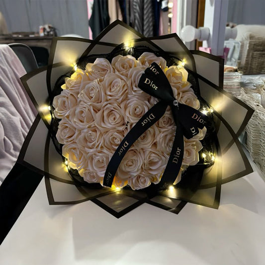 Ever Glow Handmade Ribbon Roses