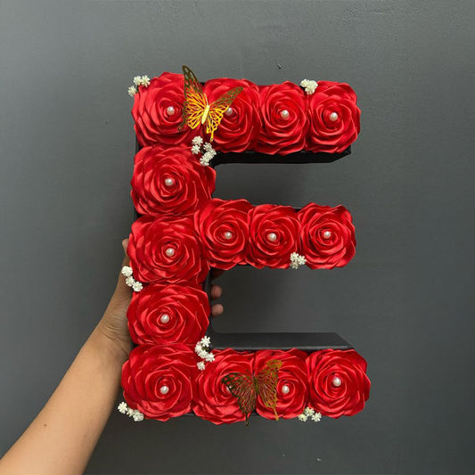 Name Initials Ribbon Roses
