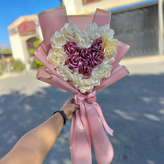 Sweetheart Ribbon Roses Gift Bouquet